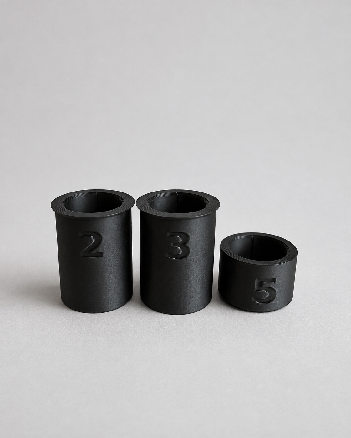 2 mL, 3 mL, and 5 mL removable vial sleeve sizes